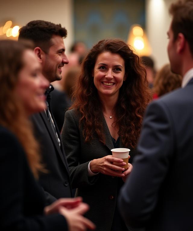 Candid shot of guests enjoying a corporate event in Scotland.