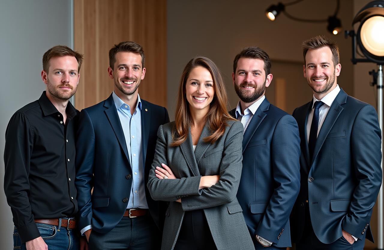The professional and friendly team of photographers at ThistleFrame Studios in Edinburgh.